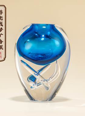 朱炳仁铜 浮光浅梦扩香瓶室内无火香薰瓶香氛空瓶藤条琉璃香器