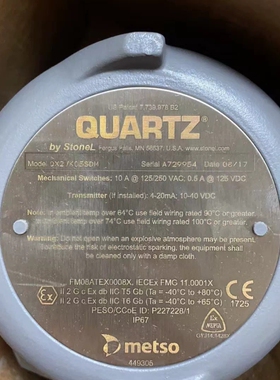 非标价美国STONEL阀位开关QUARTZ QX2VK05SDM