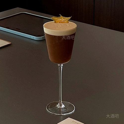 高脚鸡尾酒杯冷萃咖啡杯创意饮品新中式玻璃杯高脚杯日式马天尼杯