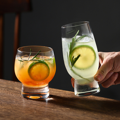 创意厚底冷饮玻璃杯鸡尾酒杯柯林杯莫吉托杯子玻璃海波长岛冰茶杯