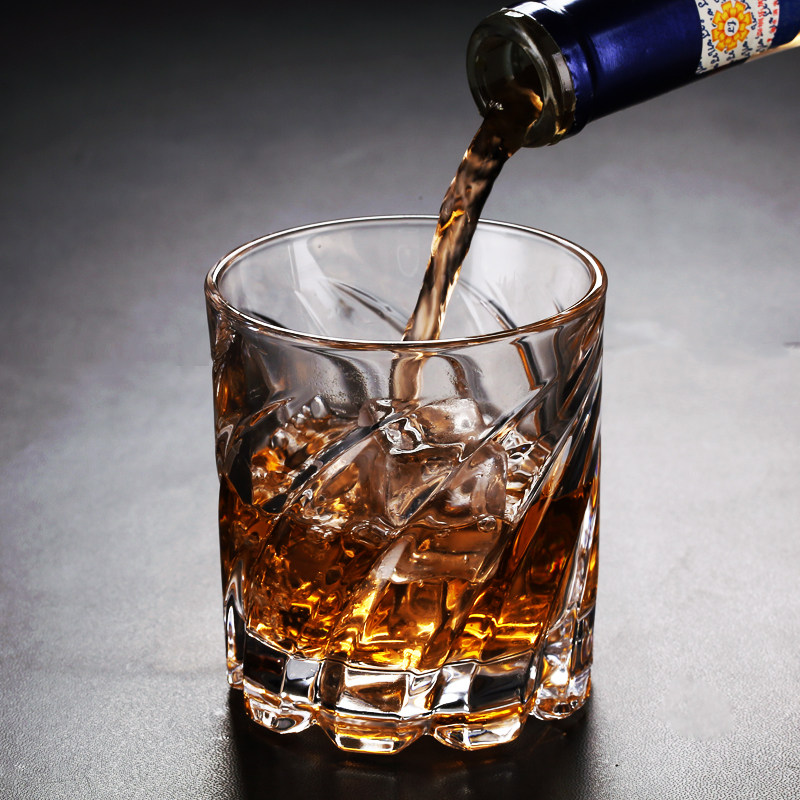 酒吧杯子【旋转18秒】创意威士忌酒杯趣味解压水晶杯不倒翁玻璃杯