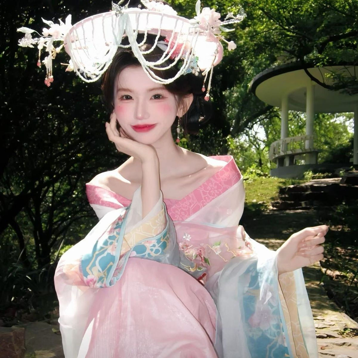 古风仙女裙春夏日常汉元素齐胸襦裙大袖衫仙气飘飘写真演出服