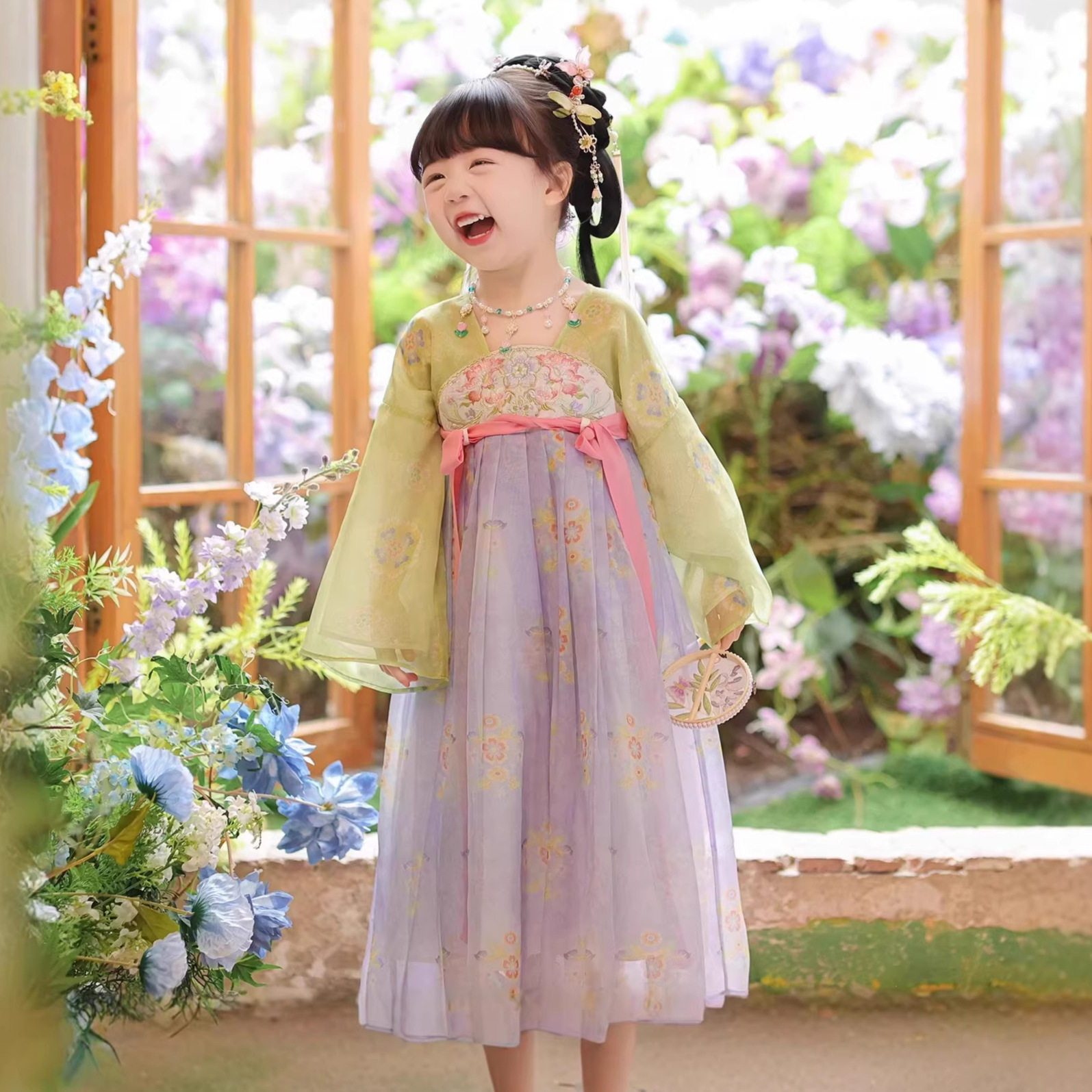 2026女童中国风儿童汉服可爱刺绣女宝连衣裙超仙春夏日常汉服襦裙