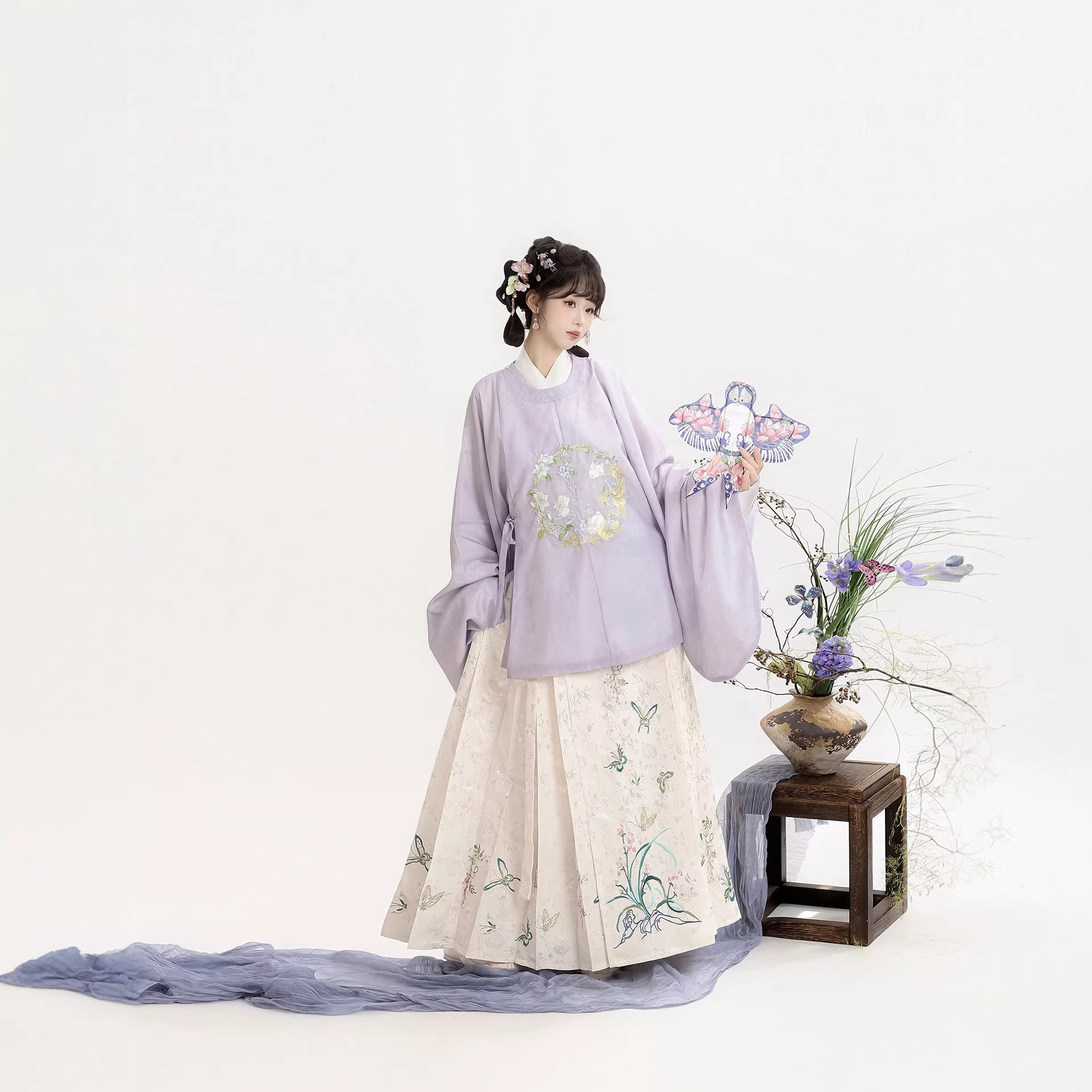 【月下花眠】原创女明制汉服对交穿圆领交领明制琵琶马面袖马面秋,女装/女士精品,汉服套装,淘宝优惠券,粉丝福利购,淘宝优惠卷