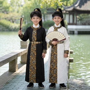 儿童汉服男女孩古风演出服中国风古装表演服装诗歌朗诵表演服春秋