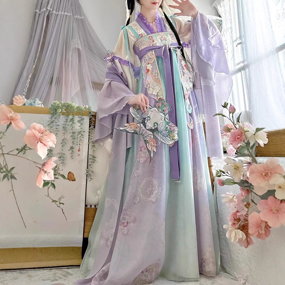 原创齐胸襦裙汉服女2026新款春秋改良唐制仙气绝美汉元素日常古装