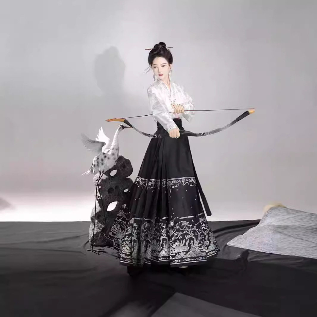 明制马面裙原创国风半身裙螺钿幻彩裙新中式汉服女改良日常套装夏,女装/女士精品,汉服半身裙,淘宝优惠券,粉丝福利购,淘宝优惠卷