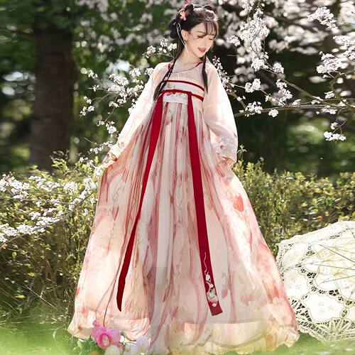 原创汉服女2026新款唐制刺绣印花齐胸襦裙仙气日常改良春夏季古装
