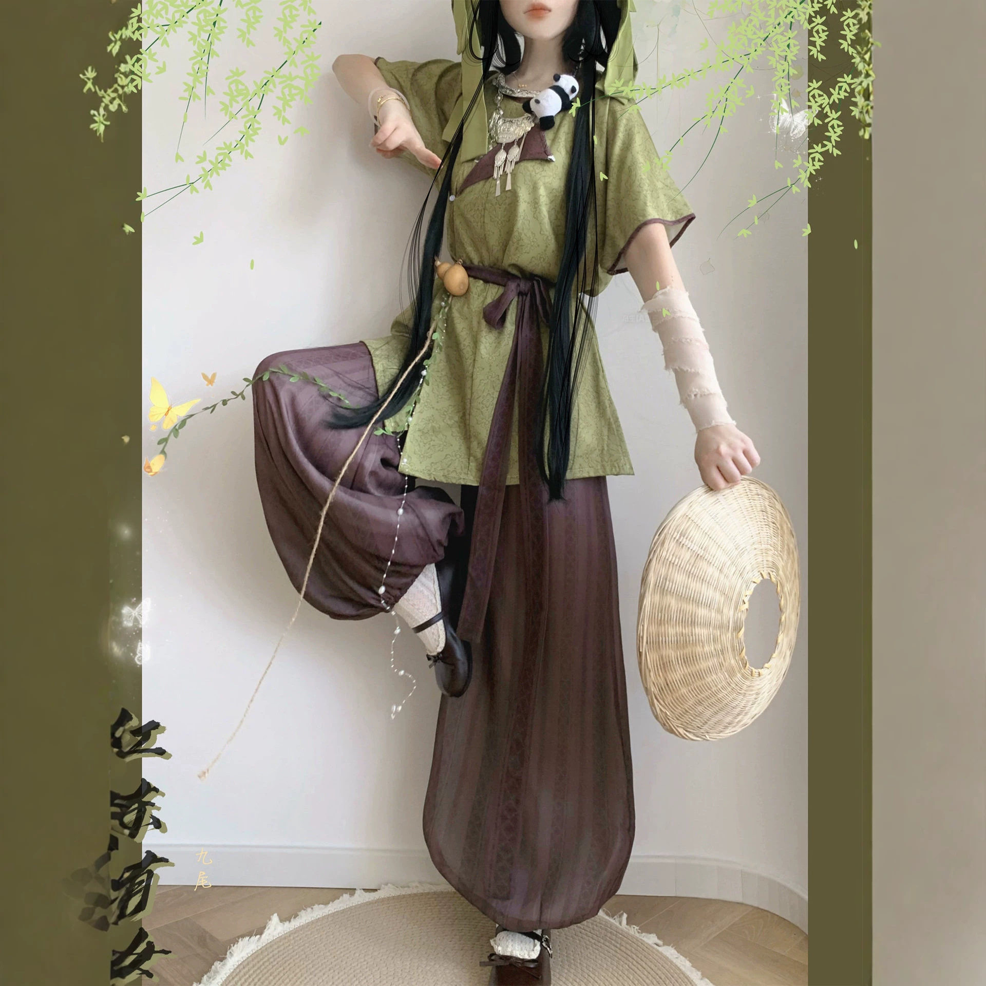 汉虞葵汉服女【孙尚香】cos大小姐唐制灯笼裤圆领短袖夏款中华娘