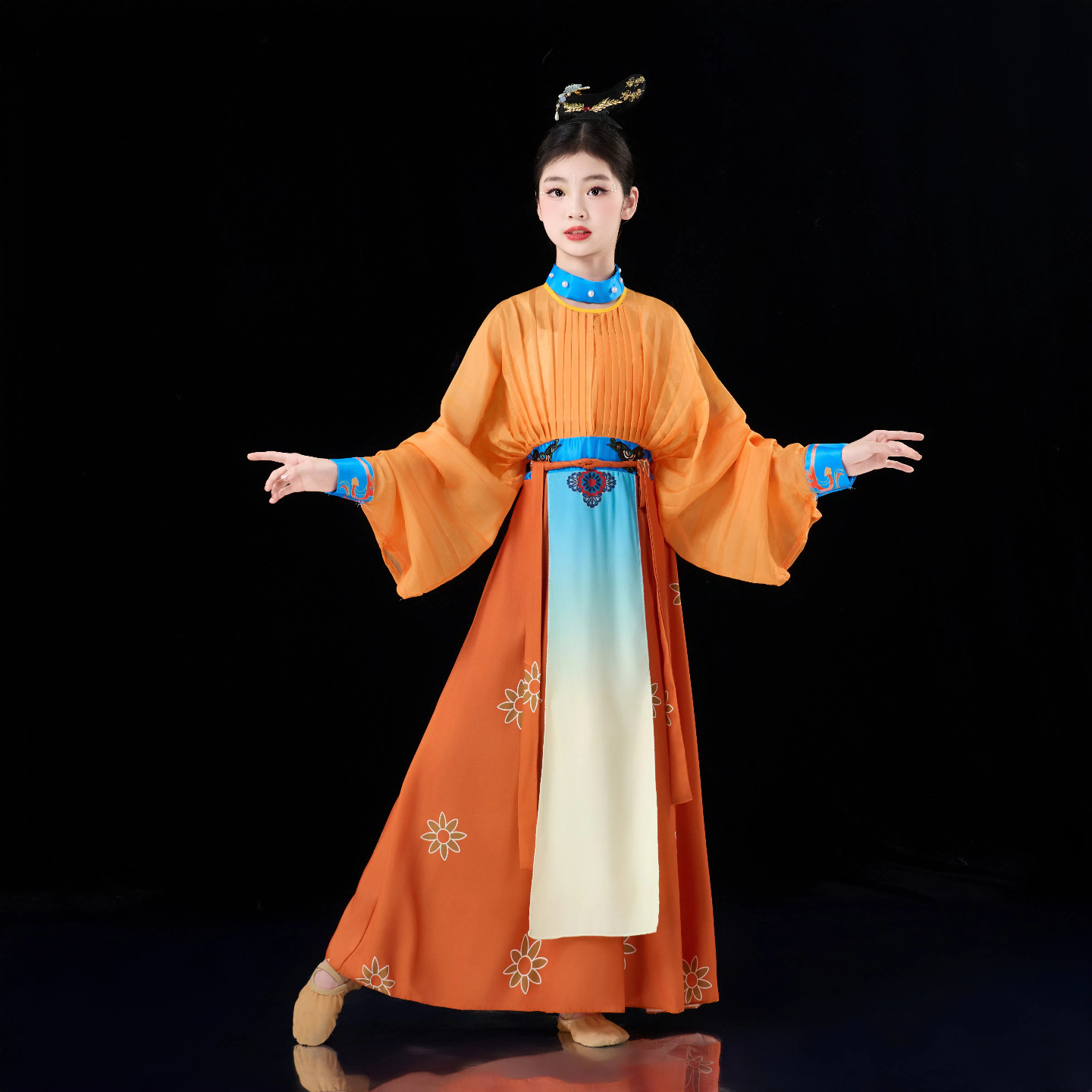 家乡月演出服装儿童古典灯笼舞道具原版头饰华灯初上汉服表演服装