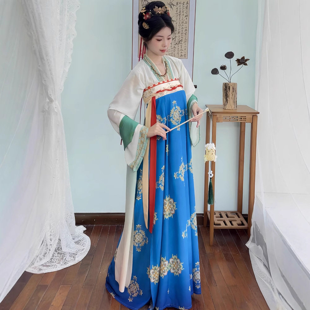 新款2026日常仙气唐制汉服女改良复原风齐胸襦裙一片式套装春夏款