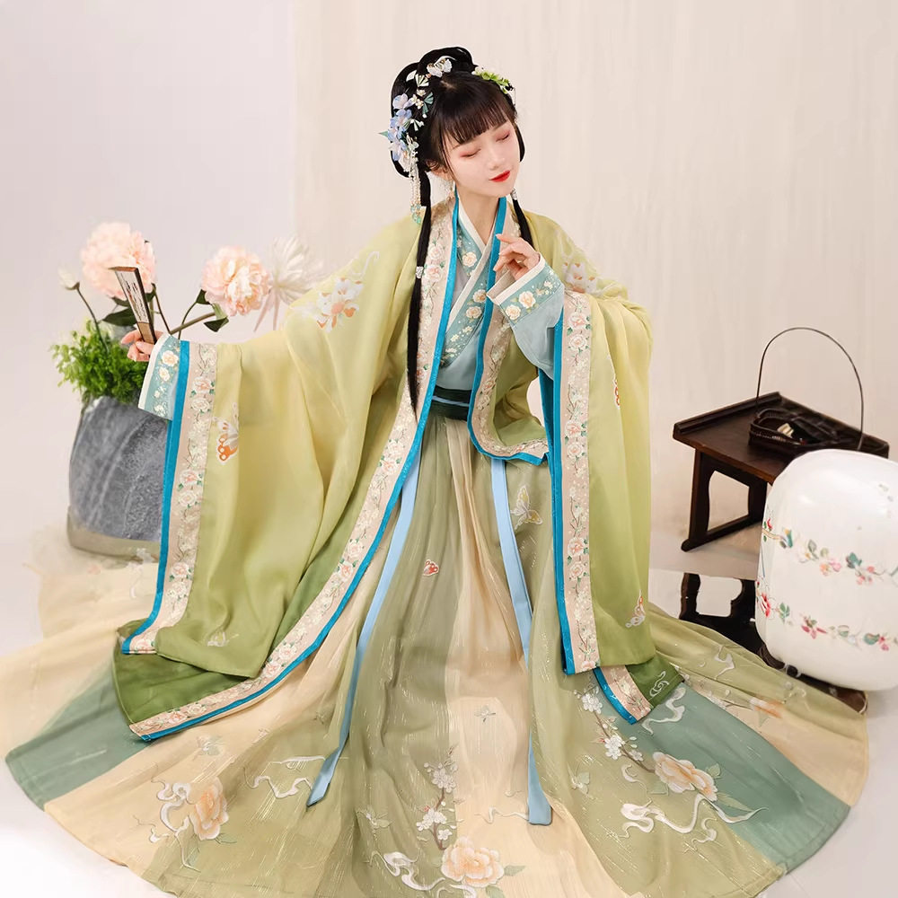 汉虞葵汉服女原创中国风宋制对襟交领齐腰汉元素古装仙气飘逸春夏