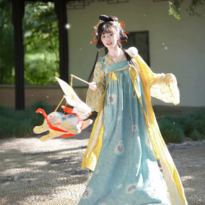 花朝记【采花童】唐制汉服女齐胸裙春夏新款日常田园小唐风套装女
