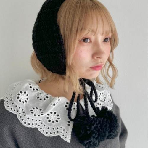 毛线毛线球耳罩可爱保暖