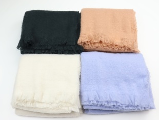 纯色棉花糖围巾披巾冬季保暖女学生配羽绒服软呼呼百搭长方形柔软