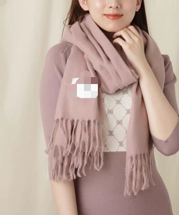 JL纯色素色围巾披肩日单尾货韩版 保暖仿羊绒羊绒手感24年新 冬季