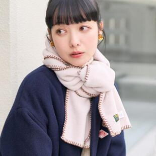 围巾无流苏不拖沓运动简洁风摇粒绒手工包边防静电处理纯色百搭