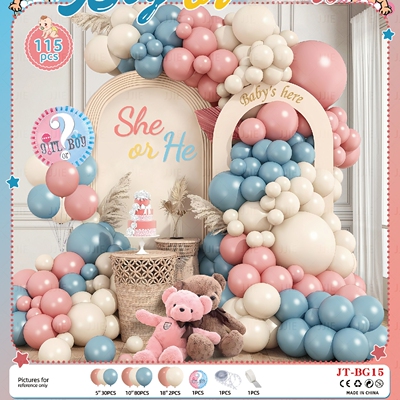boy girl男女宝宝迎婴派对性别揭示装饰生日满月布置baby shower
