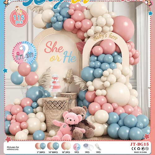 boy girl男女宝宝迎婴派对性别揭示装饰生日满月布置baby shower