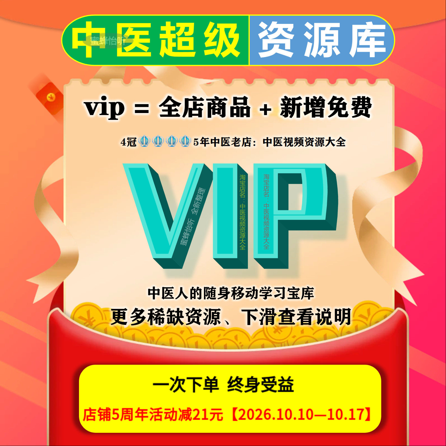 中医视频资源大全套涵盖资料教程及培训课程 店铺会员vip永享全部