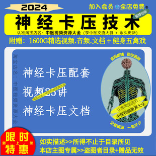 神经卡压技术课程中医视频音频大全集入门到精通自学习教程