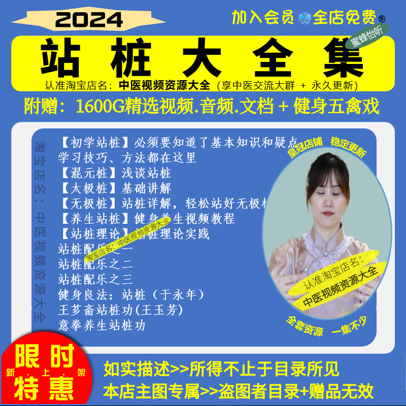 站桩太极桩中医养生健身运动混元桩无极桩视频教程教学自学入门 办公设备/耗材/相关服务 刻录盘个性化服务 原图主图