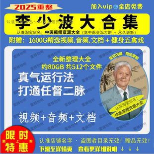 李少波真气运行法打通任督二脉小周天课程中医视频音频大全集自学