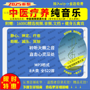 中医疗养音乐522首 静心禅定疗愈助眠减压冥想mp3 大自然纯音乐