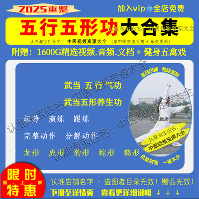 武当五行气功五形养生功高清教学视频教程功夫武术拳术强身健身课