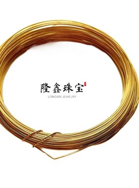 24k金丝金线999纯金丝金线圆形绿松石搓金掐丝蜜蜡玉石星月菩镶嵌