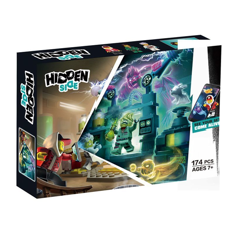 中国积木Hiddenside幽灵秘境鬼怪系列实验室70418儿童拼装玩具