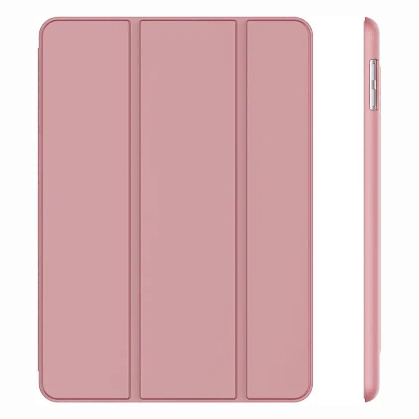 JETech 苹果2018款iPad 9.7英寸屏(2017款通用)保护壳磁吸智能休眠平板支架保护套 粉色