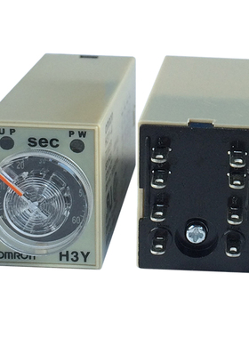 H3Y-2延时继电器DC24VAC220V10S小型交直流通电时间可调30S计时开