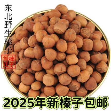 刘迁榛子2025新货东北特产铁岭开原野生薄皮小榛子坚果500克包邮