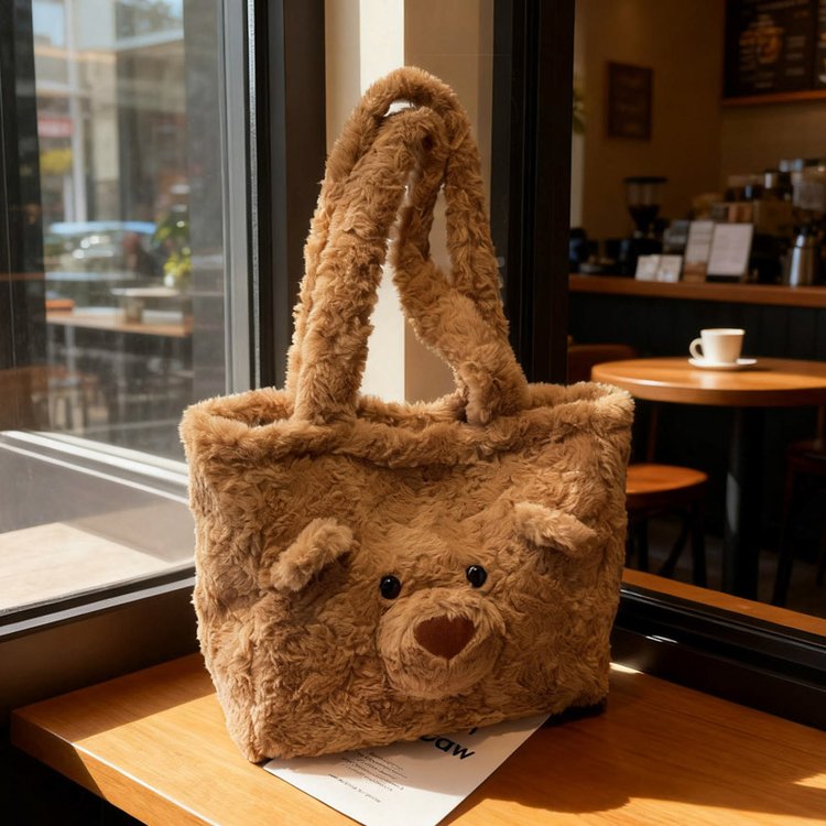 可爱小熊毛绒手提包巴塞罗那熊