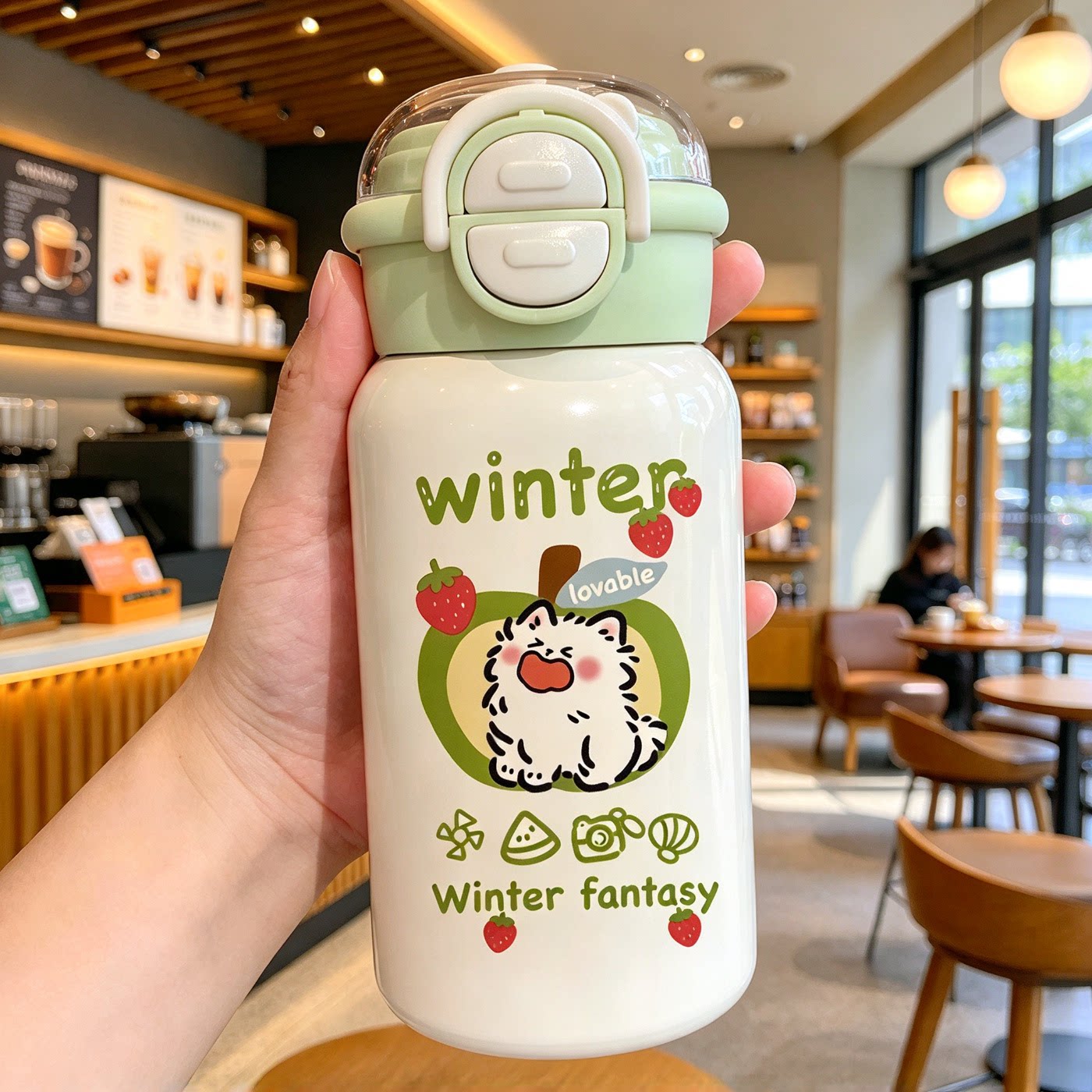 日本双饮水杯不锈钢保温杯