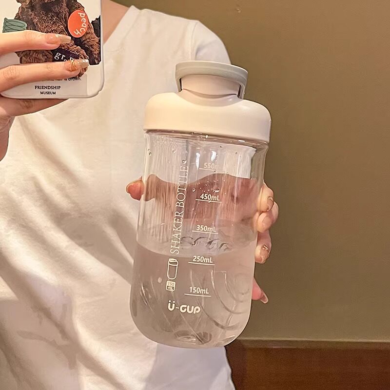 喝水杯女生高颜值运动便携夏天2026新款可爱塑料健身随手杯摇摇杯