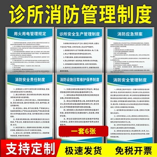 医疗机构消防安全管理制度牌灭火应急预案演练医院门诊所设施维护
