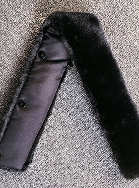 可水洗仿獭兔毛仿貂毛立领假领子男女方领季冬保暖人造毛领子单买