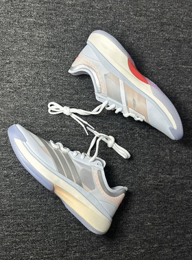 Adidas/阿迪达斯Adizero Select 3.0防滑复古白蓝色篮球鞋 JI4492