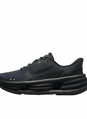Nike Comfort Ride EasyOn 跑鞋 简约圆头厚底系带 黑色 40