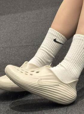 Nike耐克ReactX Rejuven8简约包头一脚蹬中跟洞洞凉鞋HV5060-100