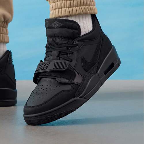 耐克NIKE AIR JORDAN LEGACY 312 黑白烟灰低帮篮球鞋IQ9784-001