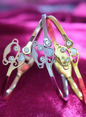 韩版钛钢百搭风动物情人节手环