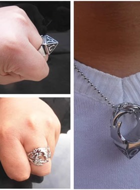 男女防身用品朋克风双面龙戒指