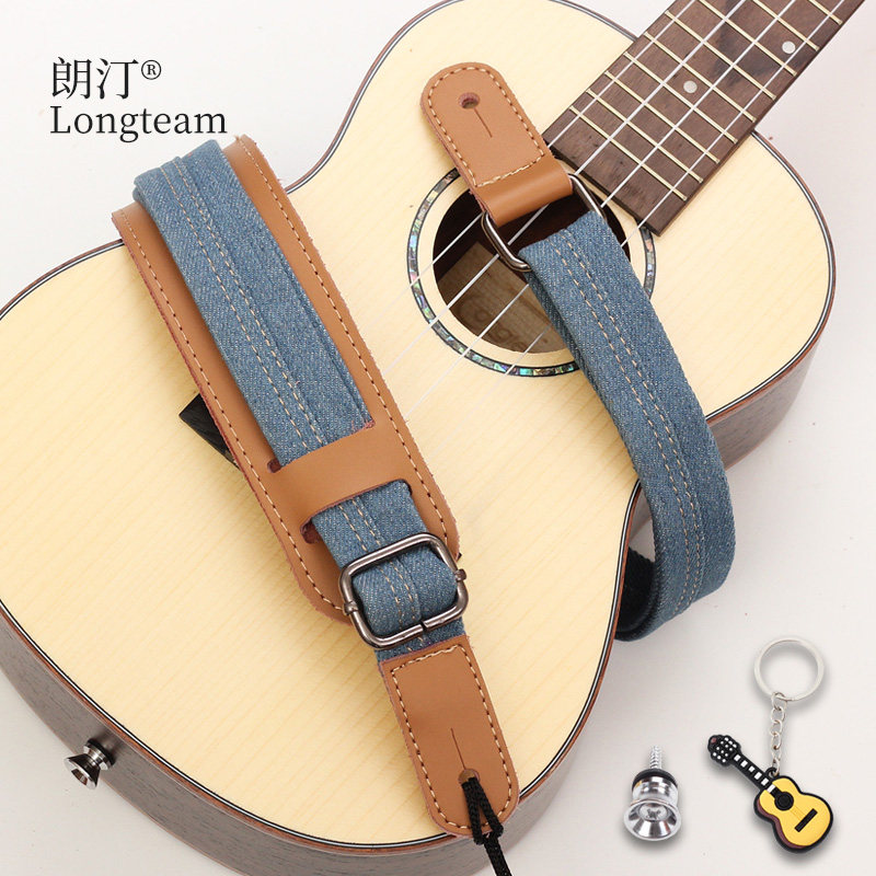Longteam牛仔布料尤克里里背带