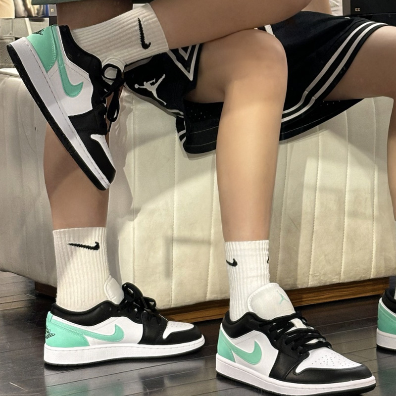 Nike/耐克Air Jordan AJ1 Low复古低帮篮球鞋男女白绿553558-131 运动鞋new 篮球鞋 原图主图