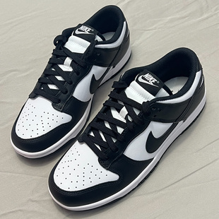 Nike/耐克Dunk Black熊猫减震低帮板鞋黑白青少年CW1590-100