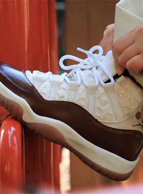 Nike/耐克Air Jordan 11 Retro耐磨高帮篮球鞋男款白红IM8352-670