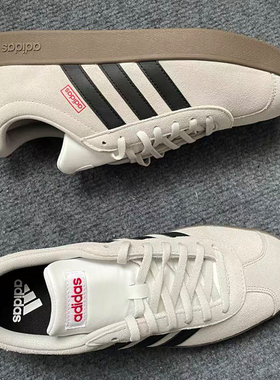 Adidas/阿迪达斯VL COURT 2.0百搭低帮板鞋男女同款灰黑色JS3003